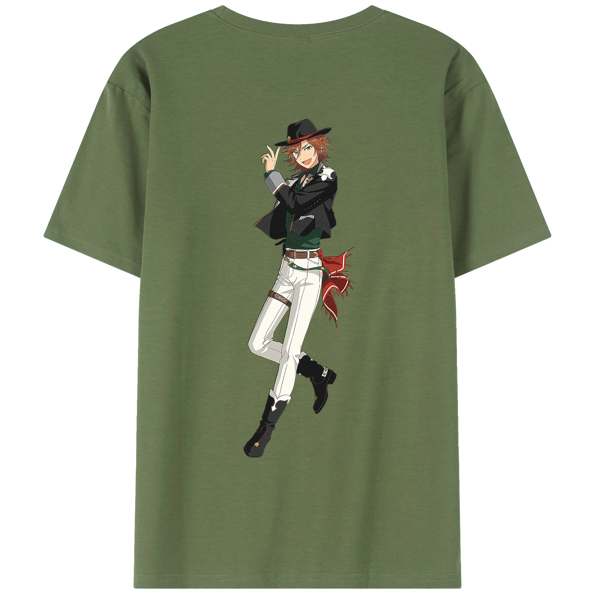 （画像用） あんさんぶるスターズ! Ensemble Stars 綿100％ メンズ半袖Tシャツ（バックプリント） 通気性